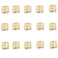 Craft DIY Stitch Sew On Magnetic Press Buttons Set of 15 - 1.4cm - Gold