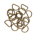 Leather Craft Rust-Proof Bronze Metal D-Rings For DIY Projects - 20 Piece - 32mm