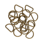 Leather Craft Rust-Proof Bronze Metal D-Rings For DIY Projects - 20 Piece - 32mm