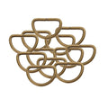 Leather Craft Bronze Metal Buckle Rings For DIY Projects 10pc - 38mm - D-Ring