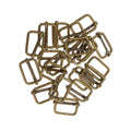 Leather Craft Rust-Proof Bronze Metal Adjustable Slide Buckles - 20pc - 32mm