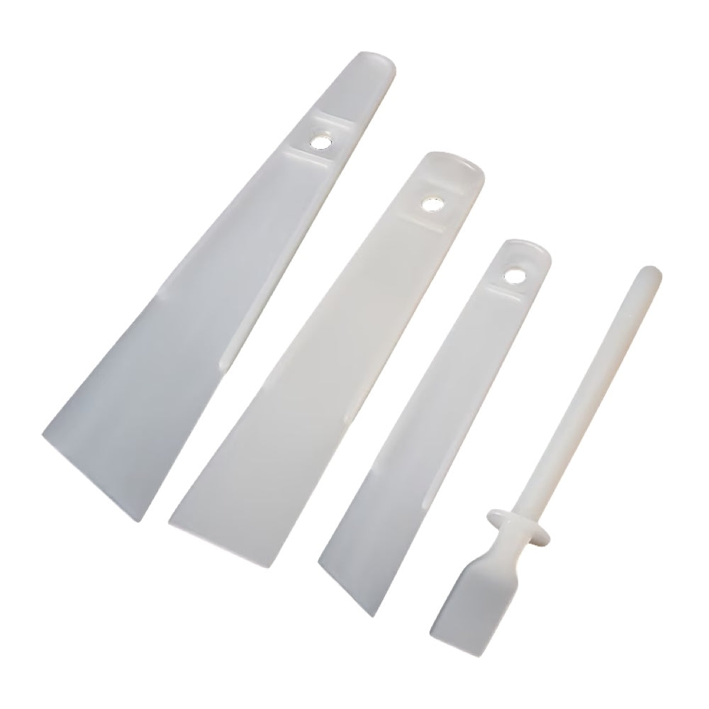 Craft 4Pcs Practical Plastic PP Leather Scraper Flexible Glue Spreader