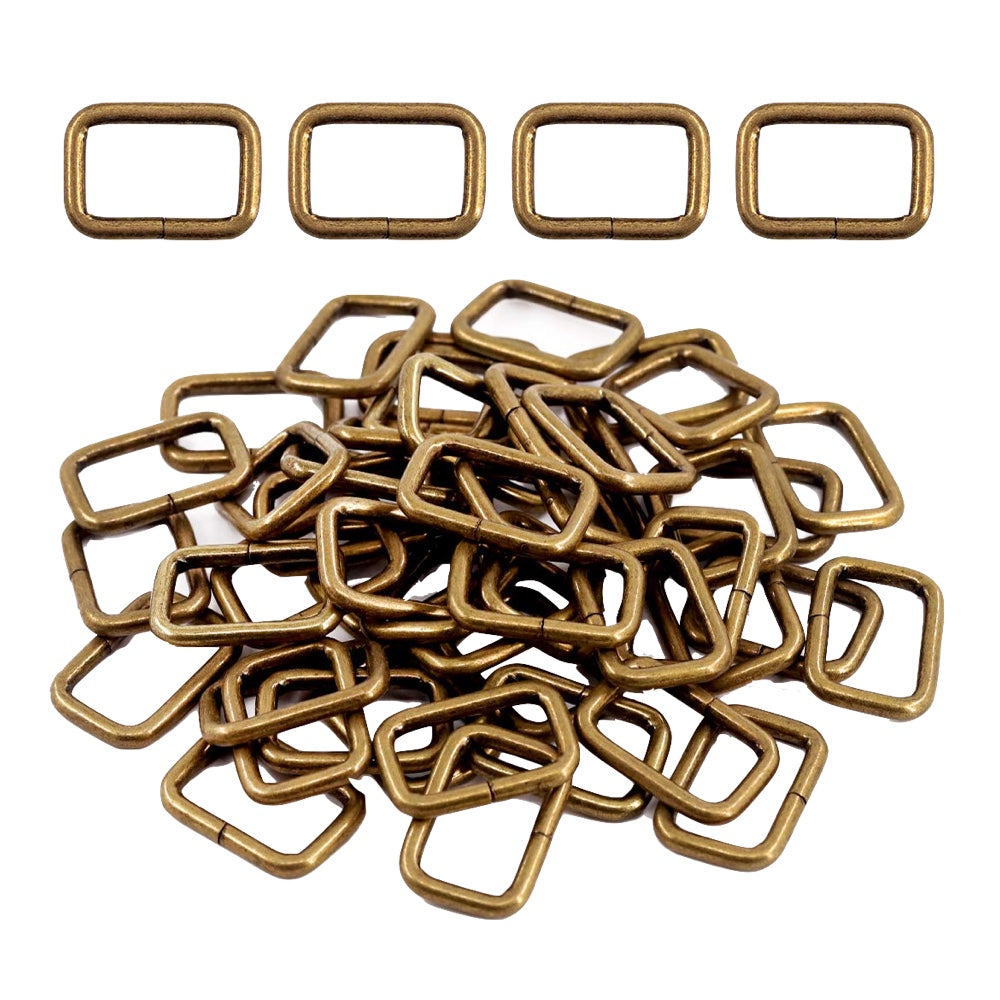 Craft DIY Heavy Duty Metal Webbing Belt Buckle Rectangle Rings - 25 Piece - 3.5cm x 1.5cm
