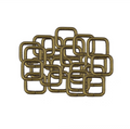 Leather Craft Rust-Proof Bronze Metal Rings For DIY Projects - 20pc - Square Rings 32mm