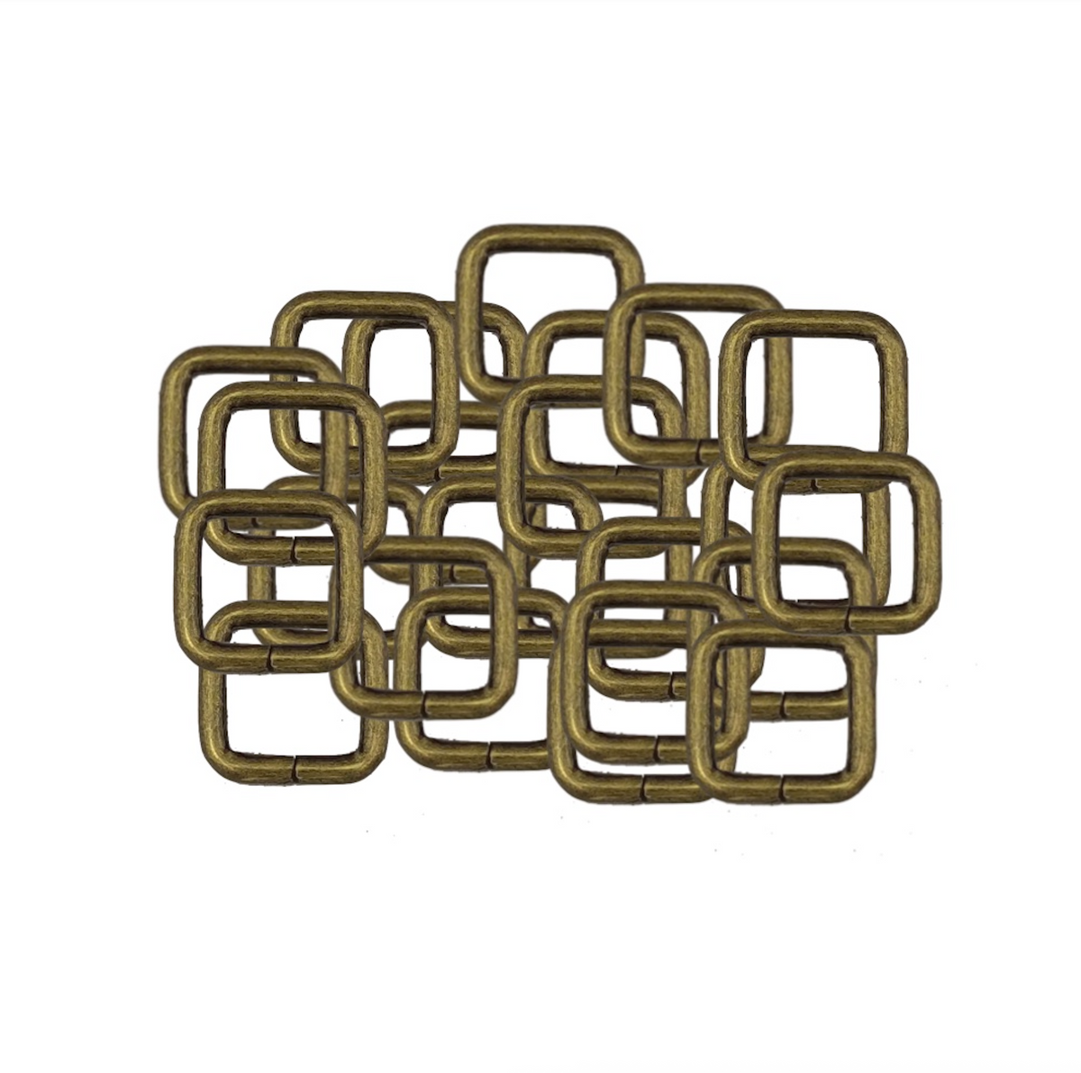 Leather Craft Rust-Proof Bronze Metal Rings For DIY Projects - 20pc - Square Rings 32mm