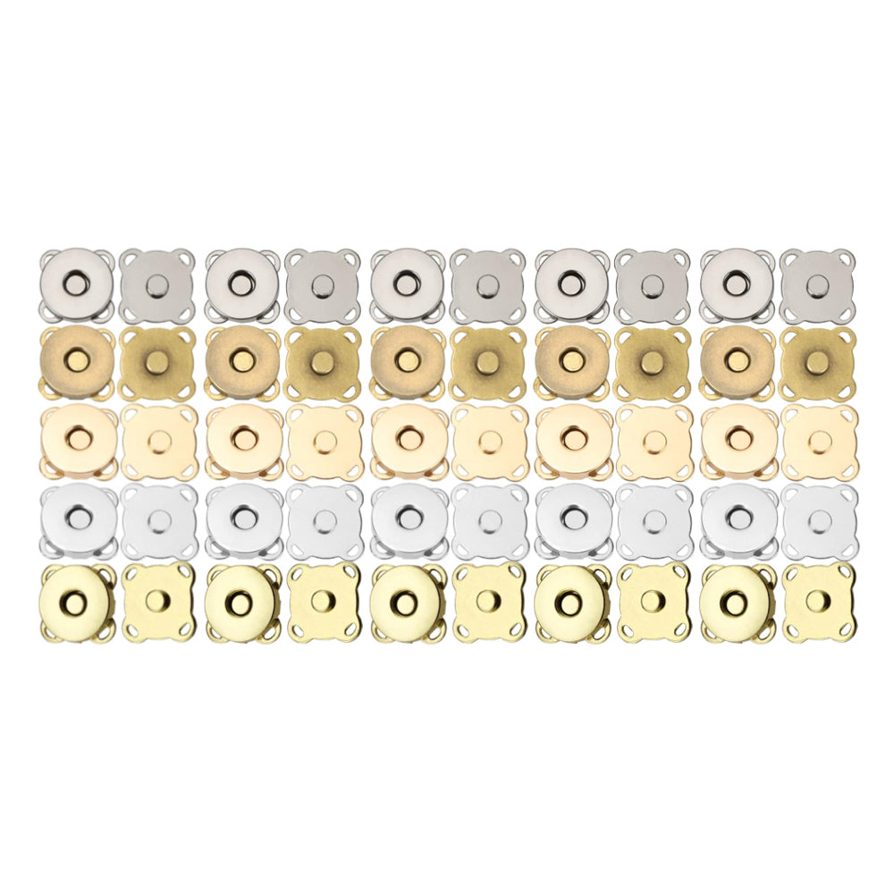 Craft DIY Multifunctional Sew On Magnetic Press Buttons Set of 50 (10mm)
