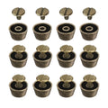 Craft DIY Flat Head Bucket Metal Rivets Studs Handbag Feet 12 Pc - 1.2cm