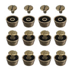 Craft DIY Flat Head Bucket Metal Rivets Studs Handbag Feet 12 Pc - 1.2cm