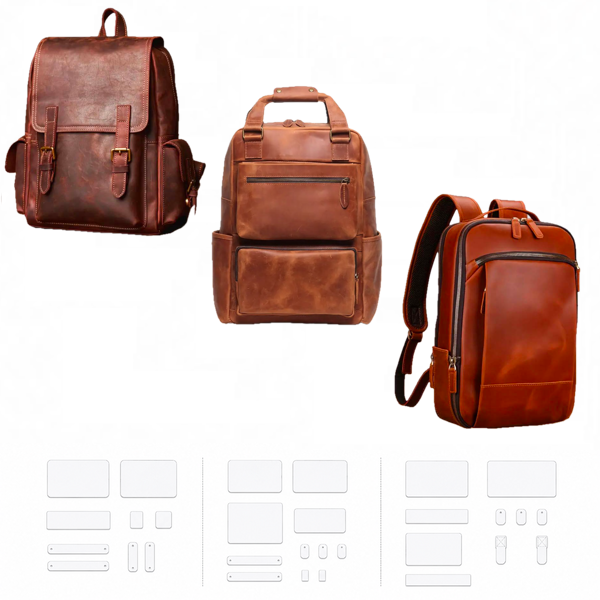 Craft DIY Leathercraft DIY Leather Bag Template/Stencils Set of 3 Designs - Bundle 5 (Copy)