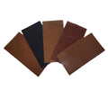 Craft Thick Genuine Cowhide Leather For DIY Projects Set of 5 - 30cm - Chocolate Brown & Black
