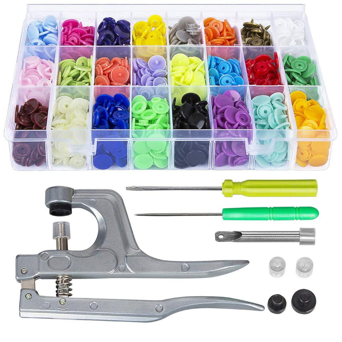 Craft 360 Sets T5 Plastic Snap Button with Snaps Pliers Tool Kit