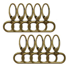 Leather Craft DIY Bronze Lobster Clasp Claw Swivel Snap Hooks 10pc - 4.8cm