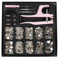 Craft 100 Piece Assorted Metal Button Ring Press Snap Fasteners Jumbo Kit - Silver