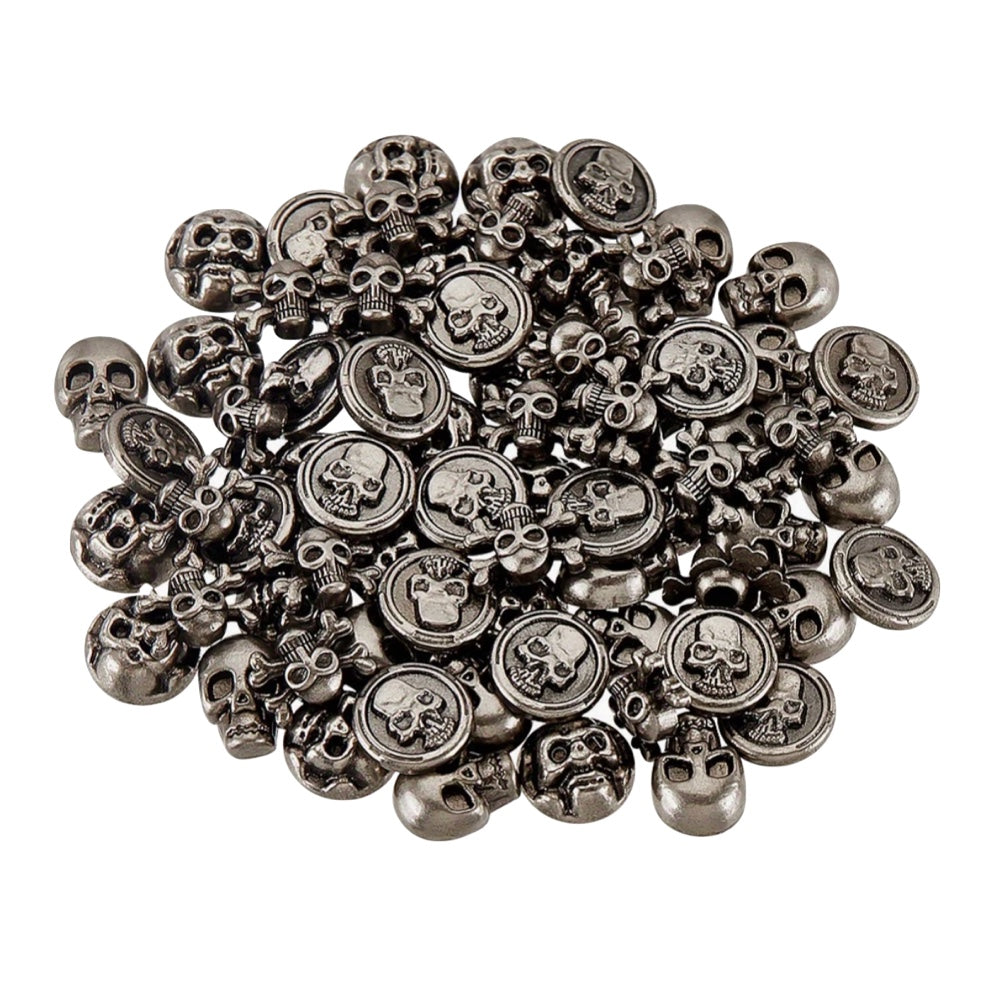 Craft Vintage Style Skull-Shaped Rivet Studs for DIY Leather Crafting- 40pc